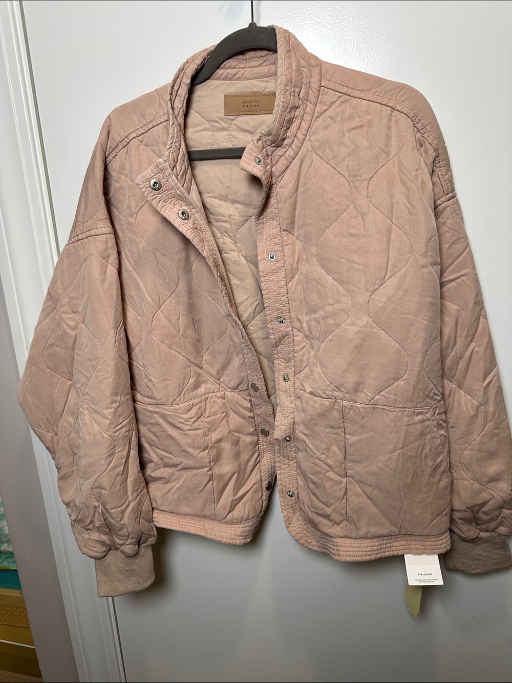 Blank NYC Quilted Puffer Jacket in Dusty Rose (05)